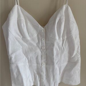Reformation White Camisole Top